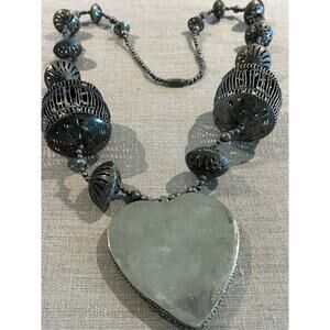 Tibetan Style Bohemian Bead Cage 3d Chunky Necklace Decor Pendant Barrel Vintage